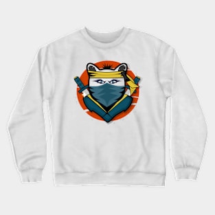 Ninja Kitty Assassin Cartoon Crewneck Sweatshirt